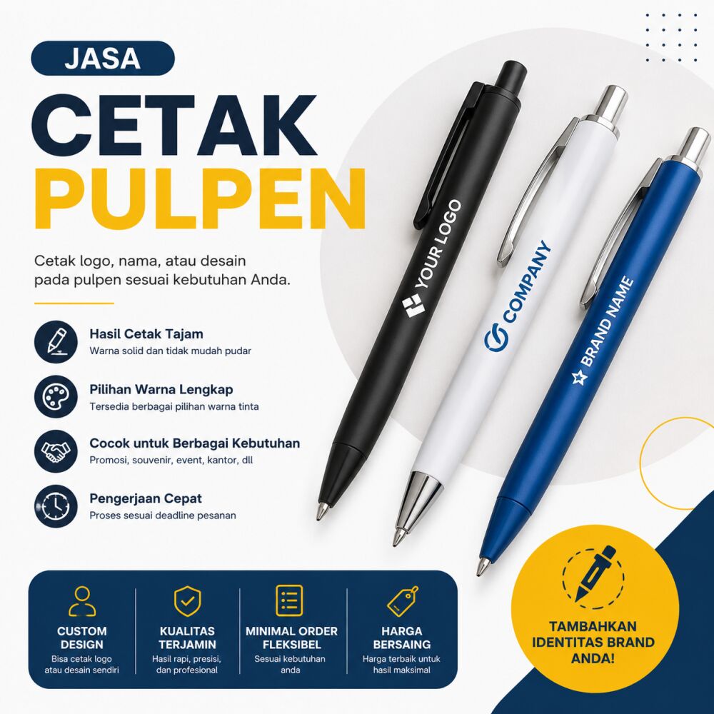 Jasa Cetak Pulpen Tinta UV