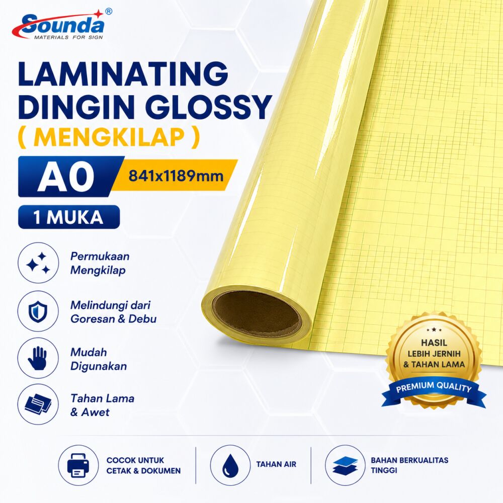 Laminating Dingin Glossy A0