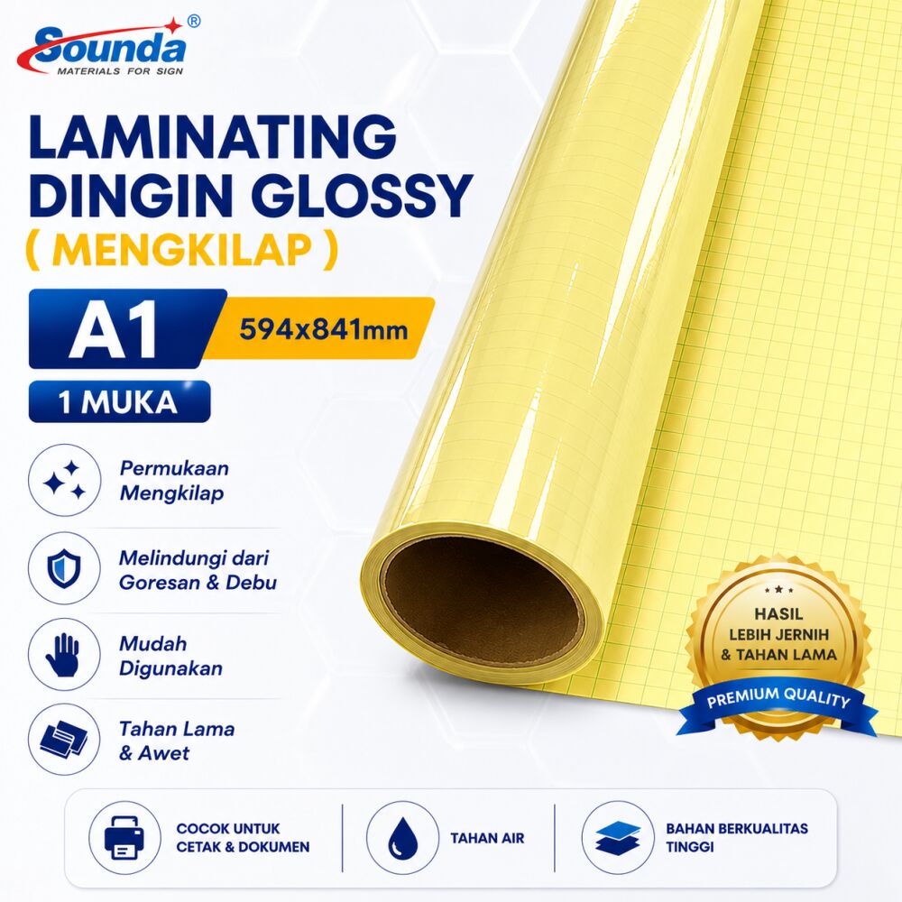 Laminating Dingin Glossy A1