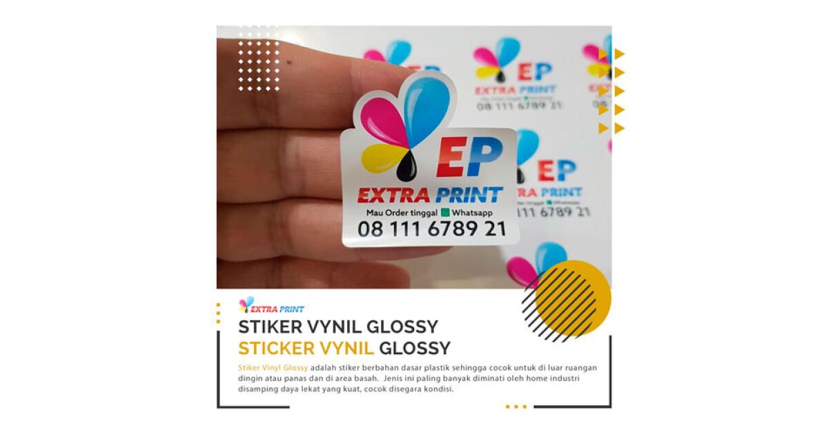 Print & Cut Stiker Vinyl Glossy A3+: Kinclong, Tahan Lama, dan Potong Presisi