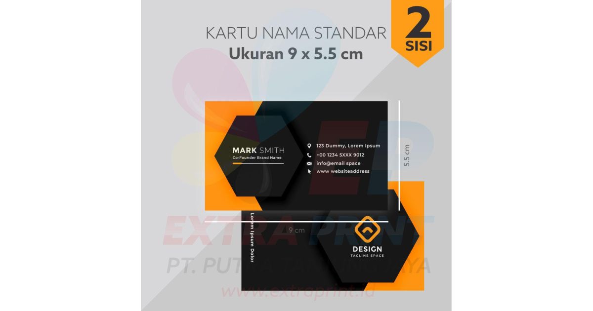 Kartu Nama 2 Muka Art Carton 360g