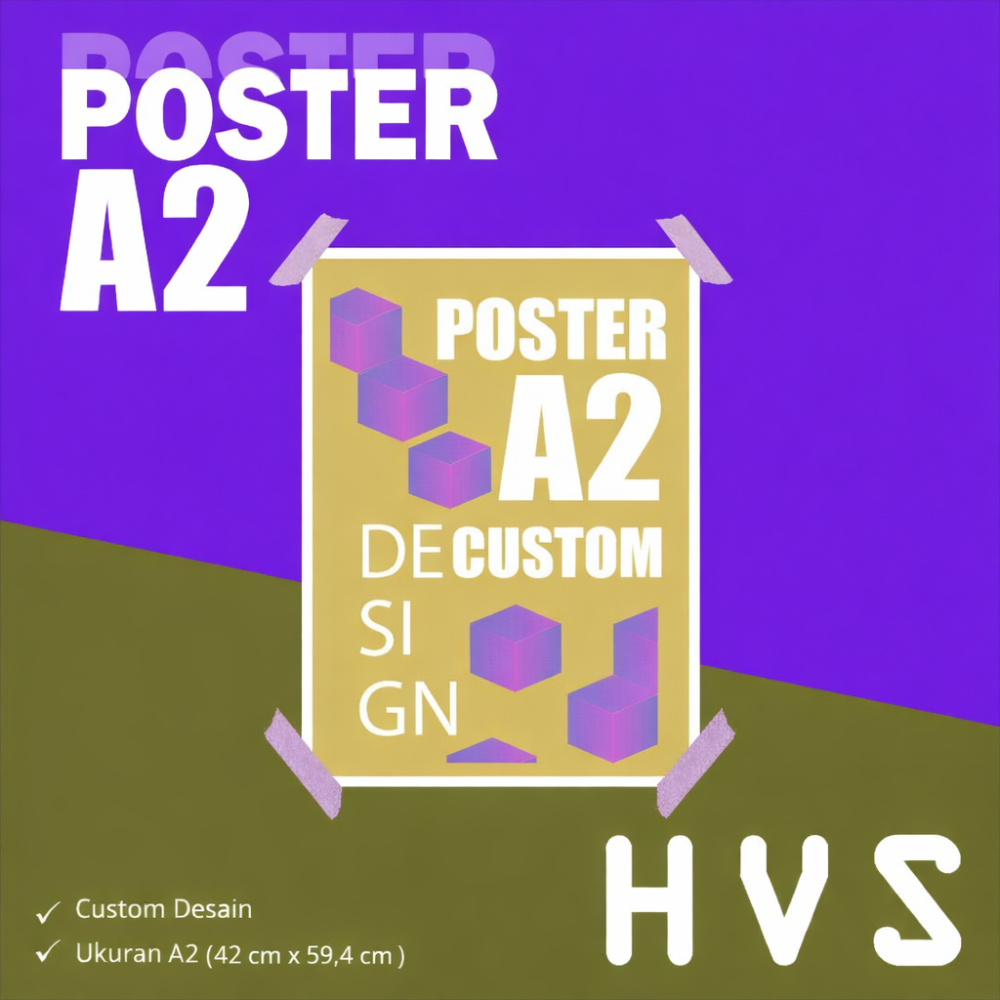 Cetak Poster A2 HVS 80g – Detail Tajam, Harga Bersahabat